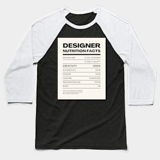 Designer Facts 2 Baseball T-Shirt